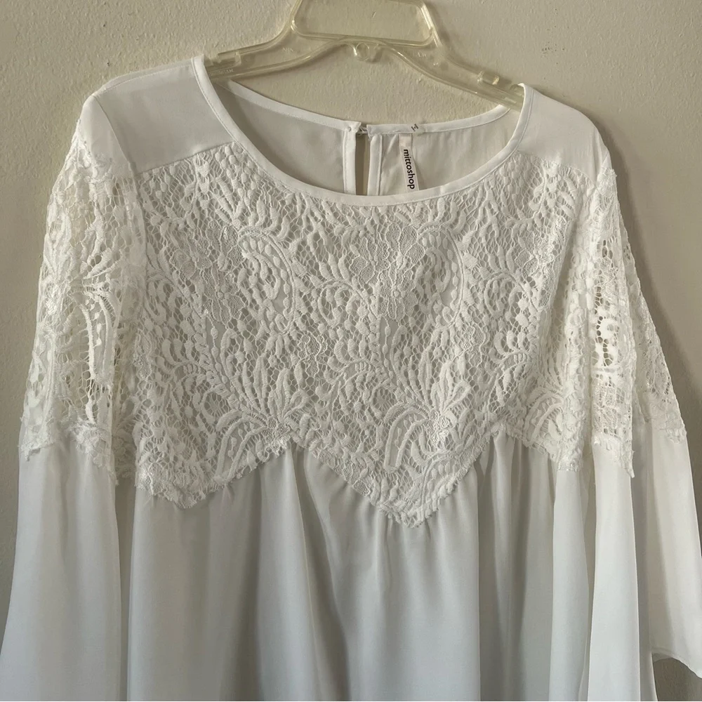 Mittoshop Chiffon Lace Top - Picture 2 of 9
